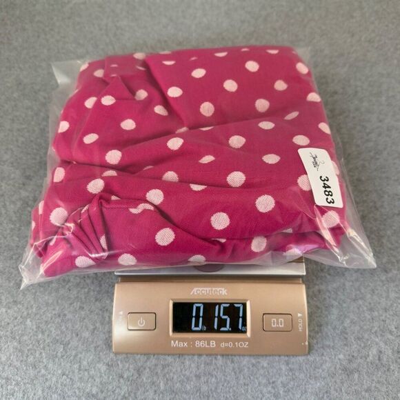 Tyler Böe NWT Pink Polka Dot Dress Womens Large Pleated Pockets Peter Pan Collar - Picture 12 of 14